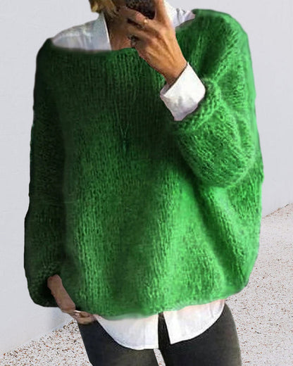 Colorful Sweater Round Neck Fashionable