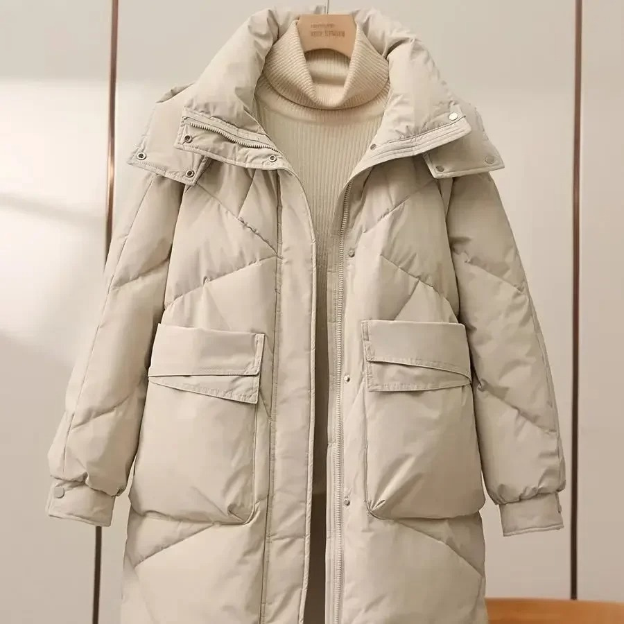 Stylish Women's Puffer Jacket Grey Lightweight