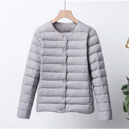 Lightweight Women's Jacket | Waterproof Collarless Puffer Jacket