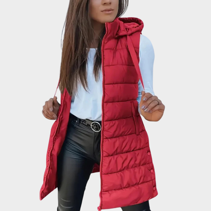 Warm Winter Vest With Hood