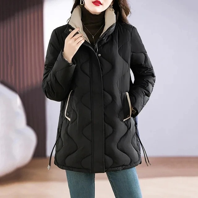Elegant Quilted Jacket Autumn Winter Women