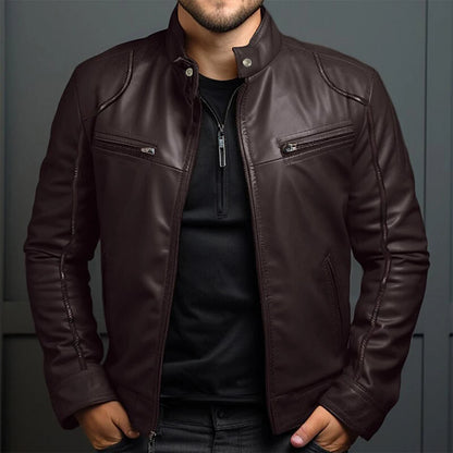 Men's Retro Motorcycle Jacket Vintage Style