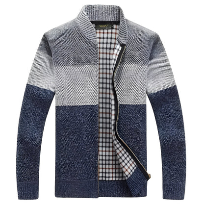 Men's Cardigan Elegant Fleece Lining