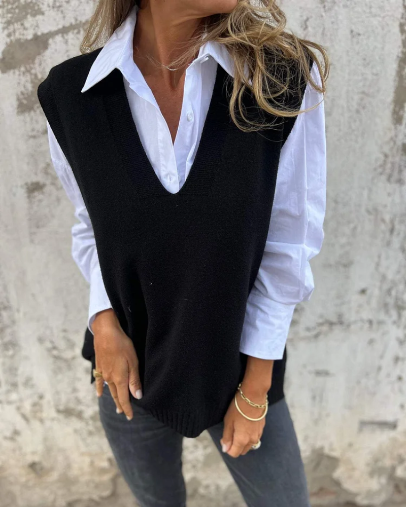 Soft Knitted Vest Women's Sweater