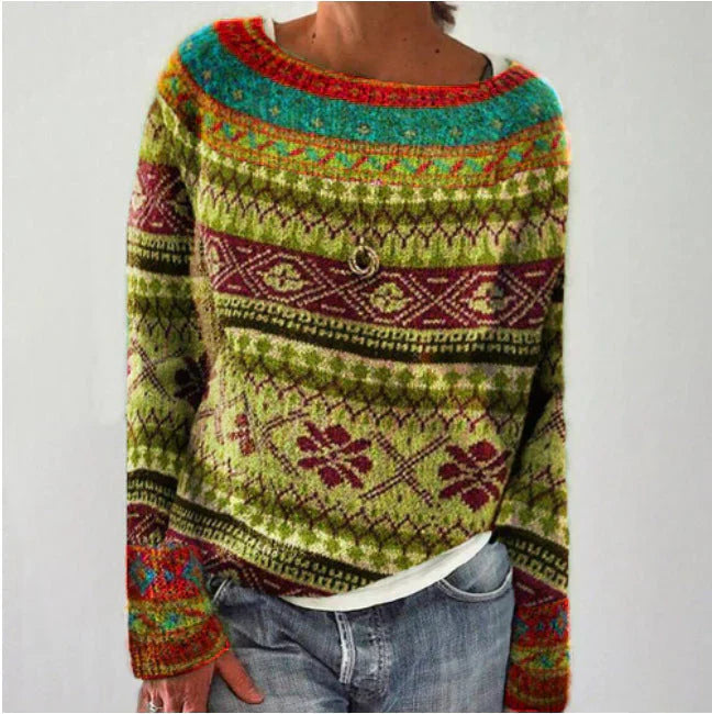 Retro Pullover Frauen Vintage Style
