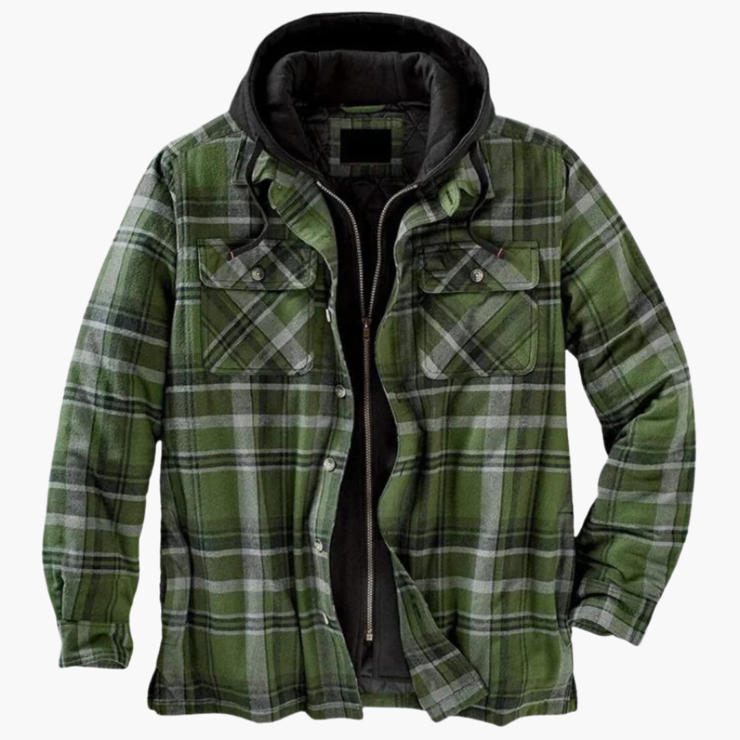 Klassische Outdoor-Jacke Holzfäller-Stil Kapuze