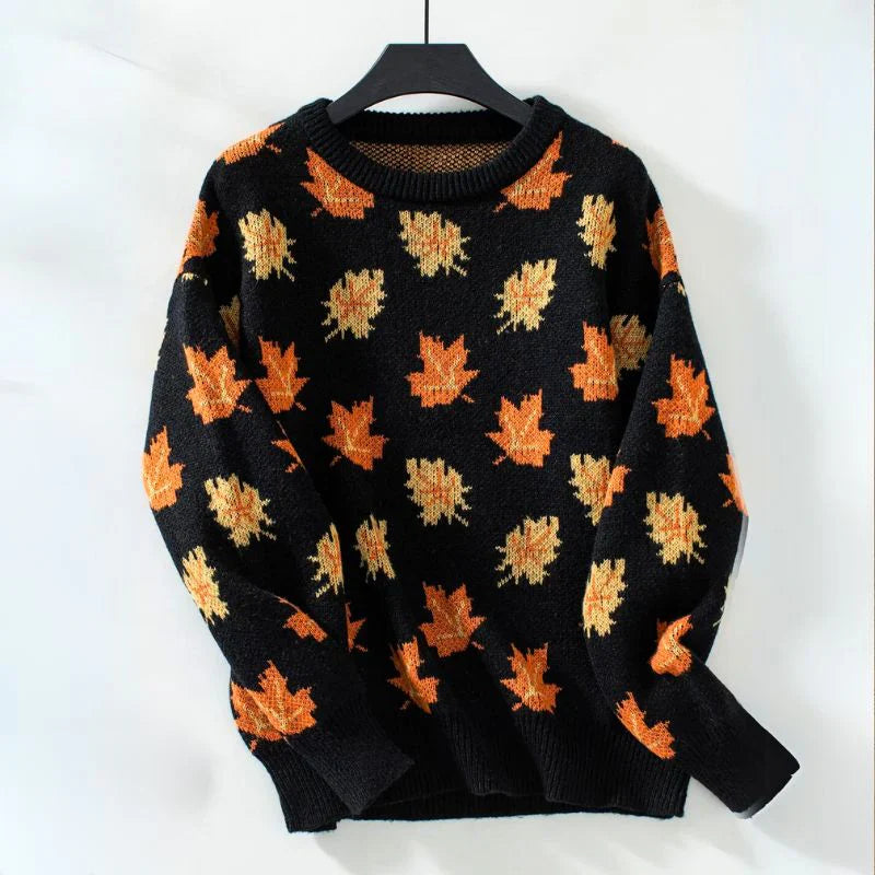 Autumn Knitted Jumper Cozy Gold