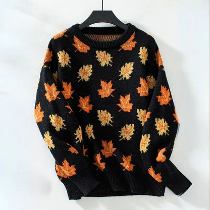 Autumn Knitted Jumper Cozy Gold