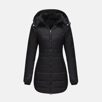 Women's Long Insulated Hooded Winter Coat