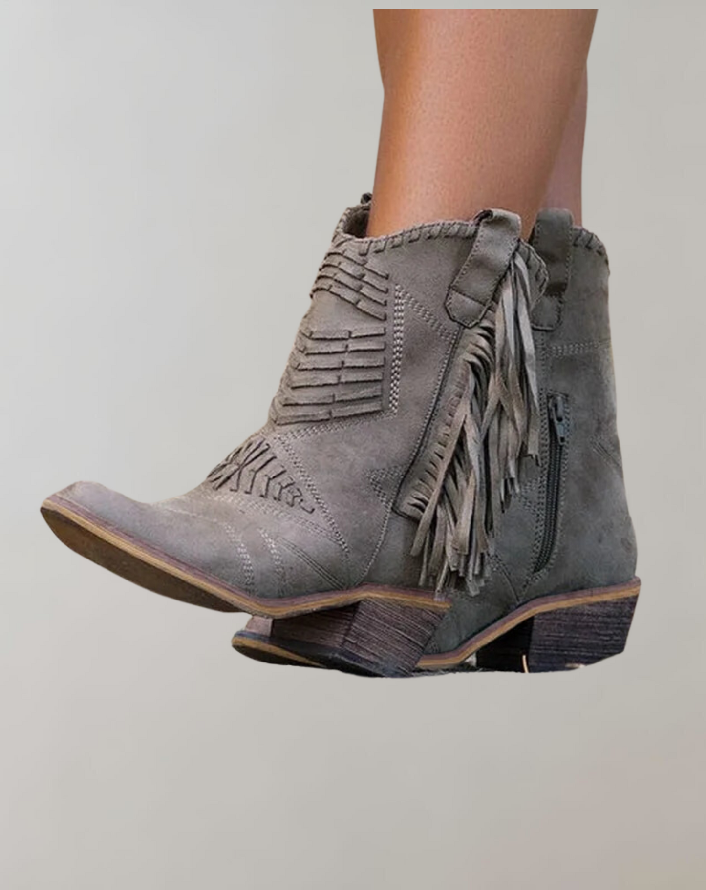 Stylish Boots With Fringe Details