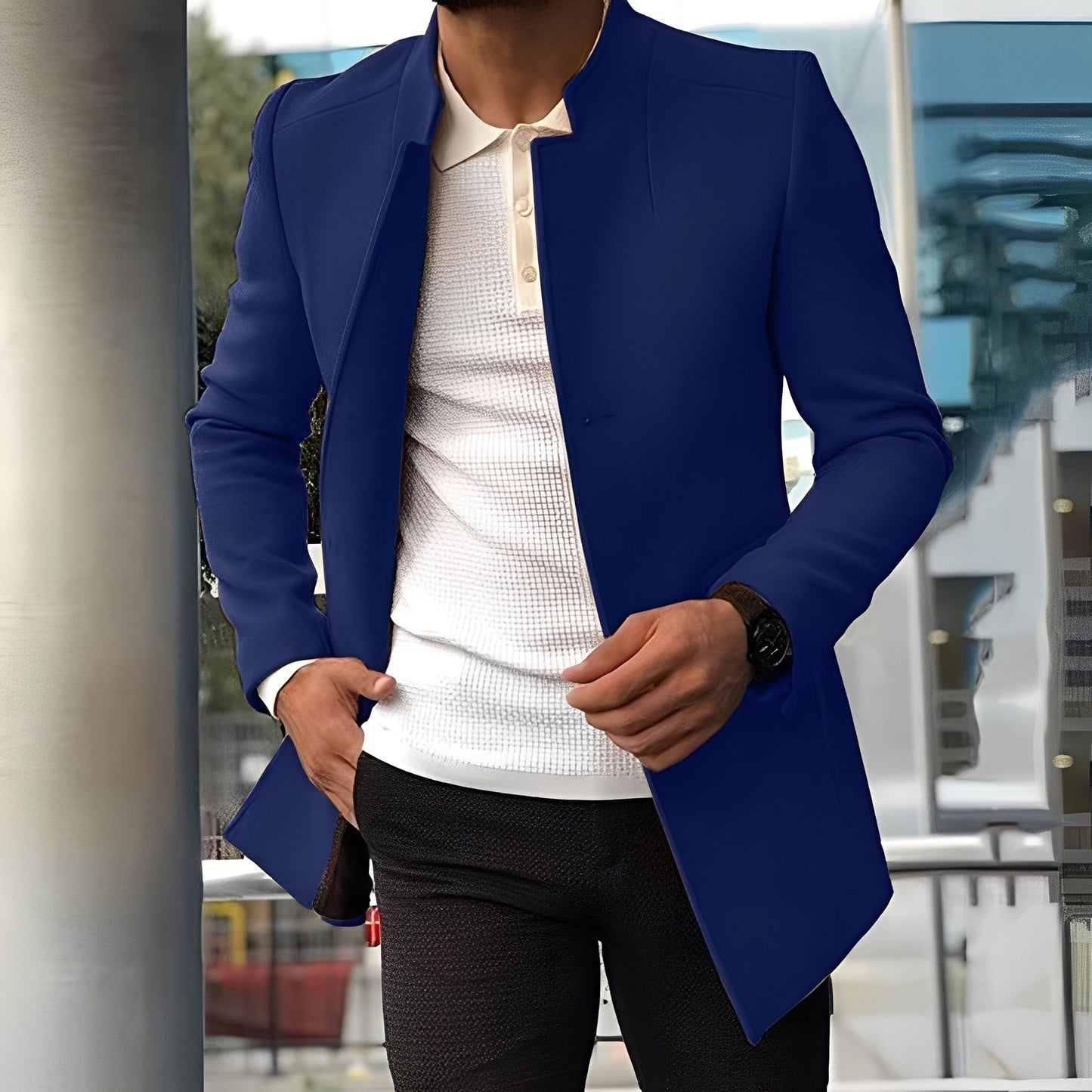 Elegant Men's Jacket Slim Fit Design