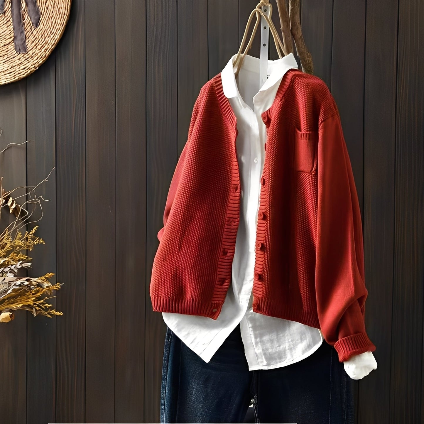 Elegant Women's Classic Lace-Up Cardigan