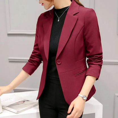 Elegant Women's One-Button Blazer