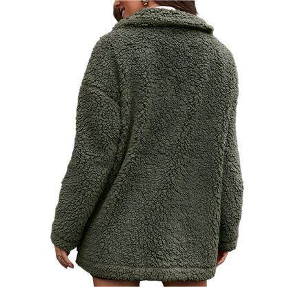 Soft Fleece Jacket Women Zipper Warm