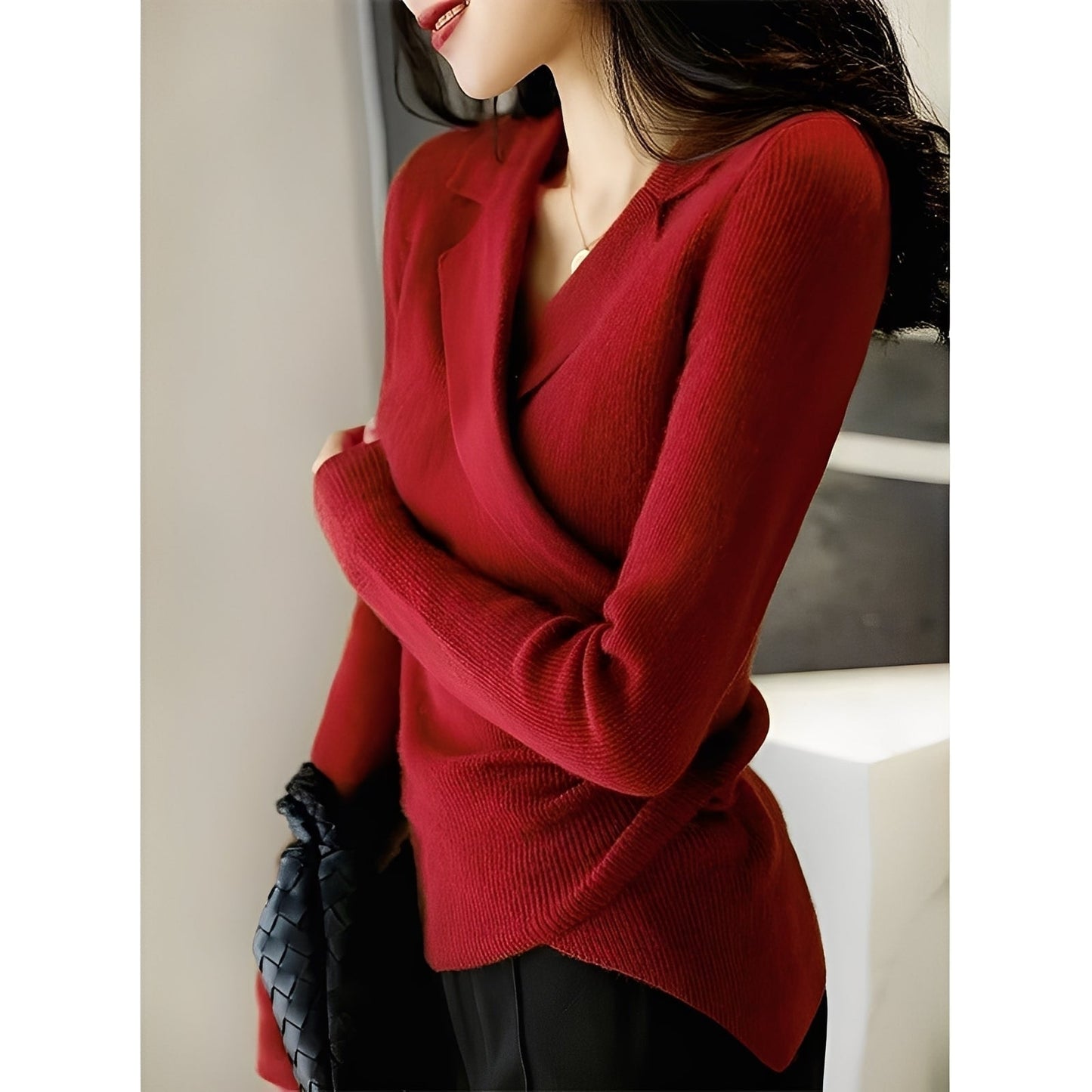 Eleganter Damenpullover Langärmlig