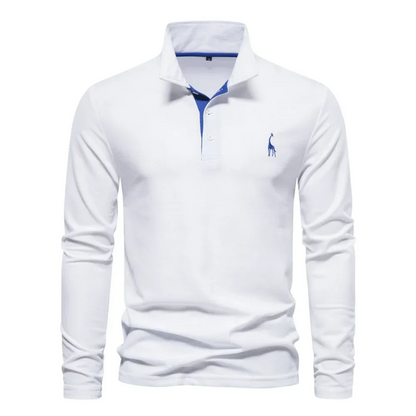 Men's Long-Sleeved Polo Shirt Classic Elegant
