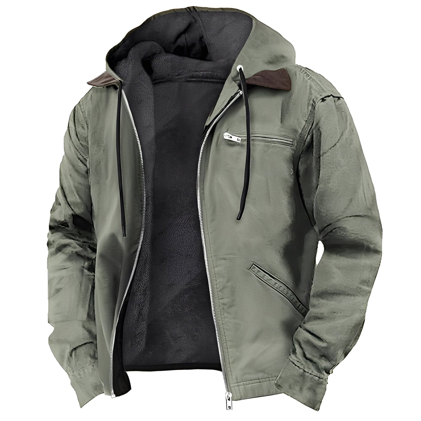 Practical Leisure Jacket Men Hooded Sporty
