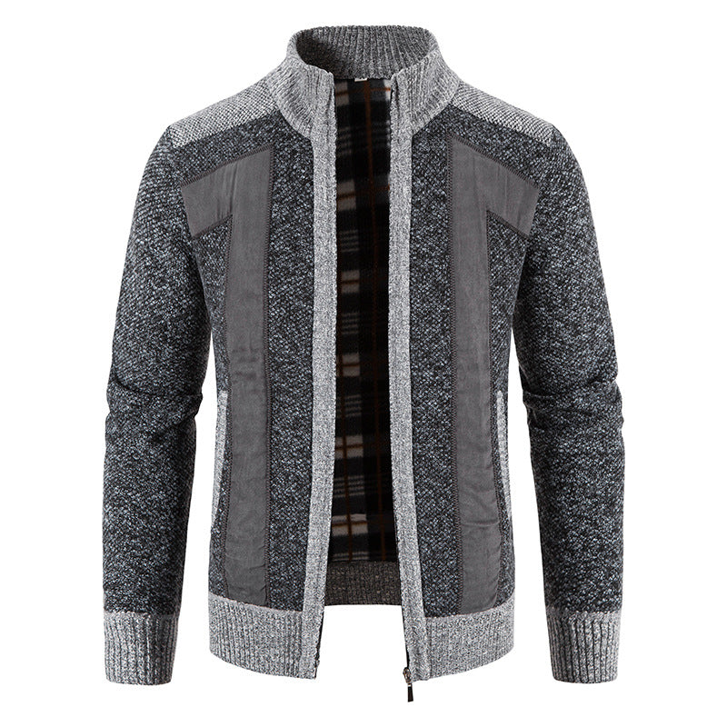 Comfortable Men's Plush Zip-Up Jacket