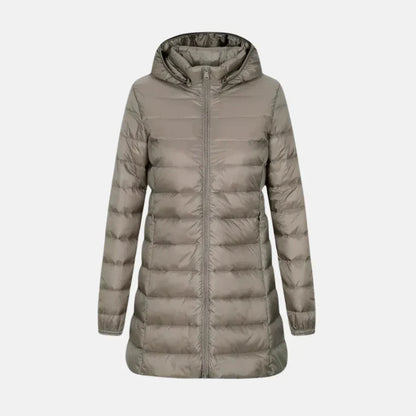 Women's Down Jacket Quilted Hooded Warm