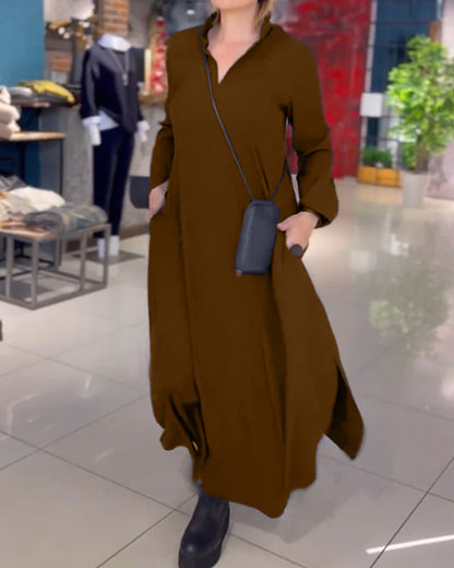 Elegant Long Evening Dress With Side Slit