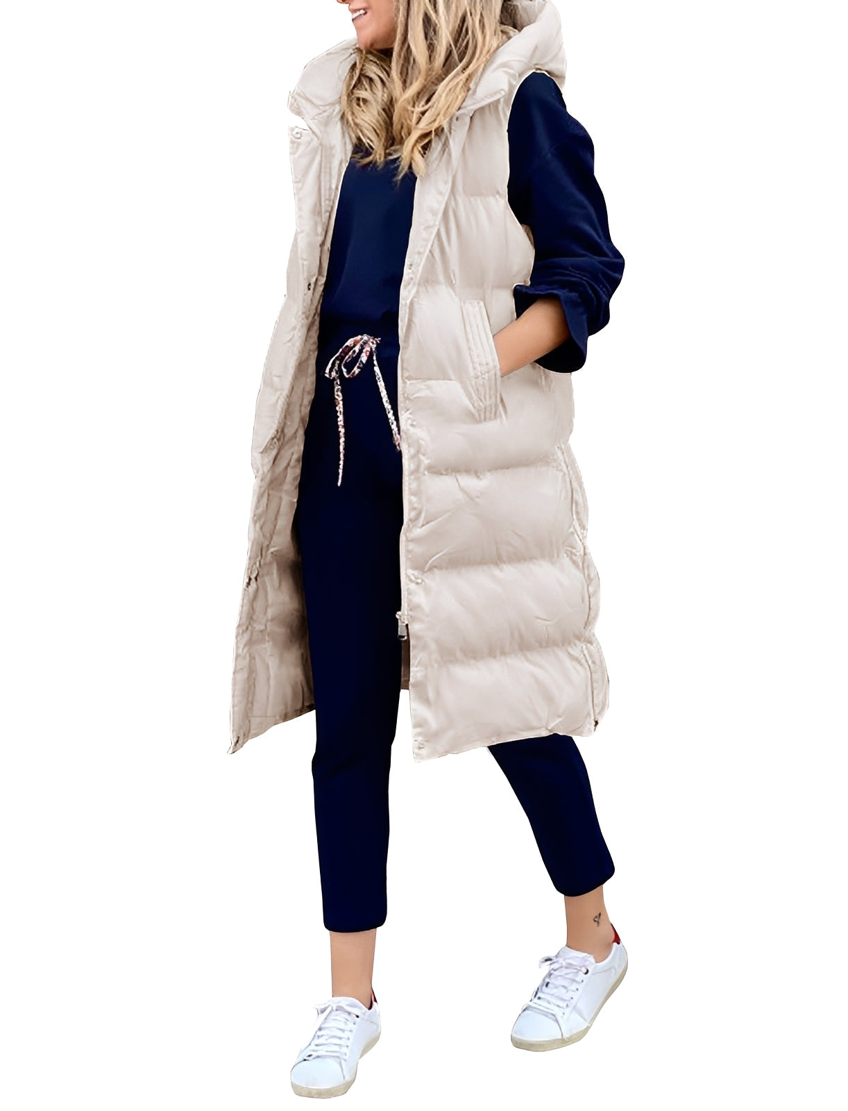 Elegant Women's Long Sleeveless Stylish Vest