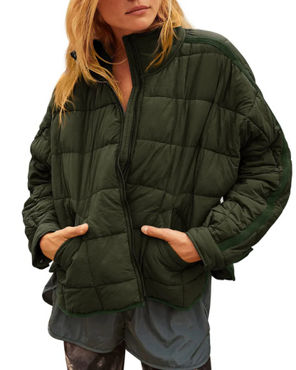 Lightweight Puffer Jacket Compact Zipper Women