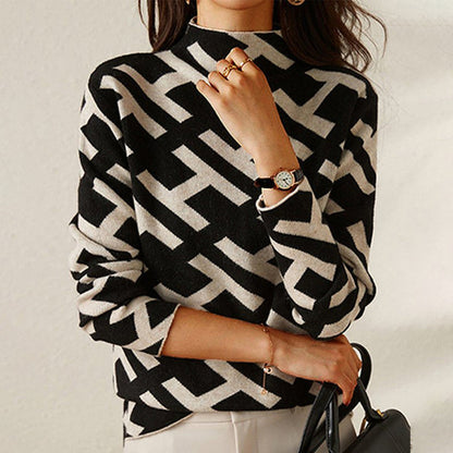 Stylish Sweater Geometric Pattern