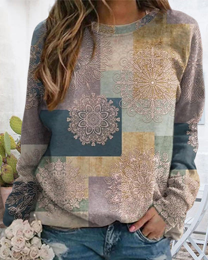 Comfortable Crew Neck Casual Sweatshirt