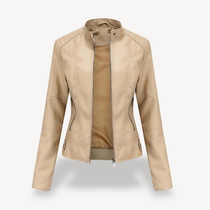 Stylish Women's Leather Biker Jacket