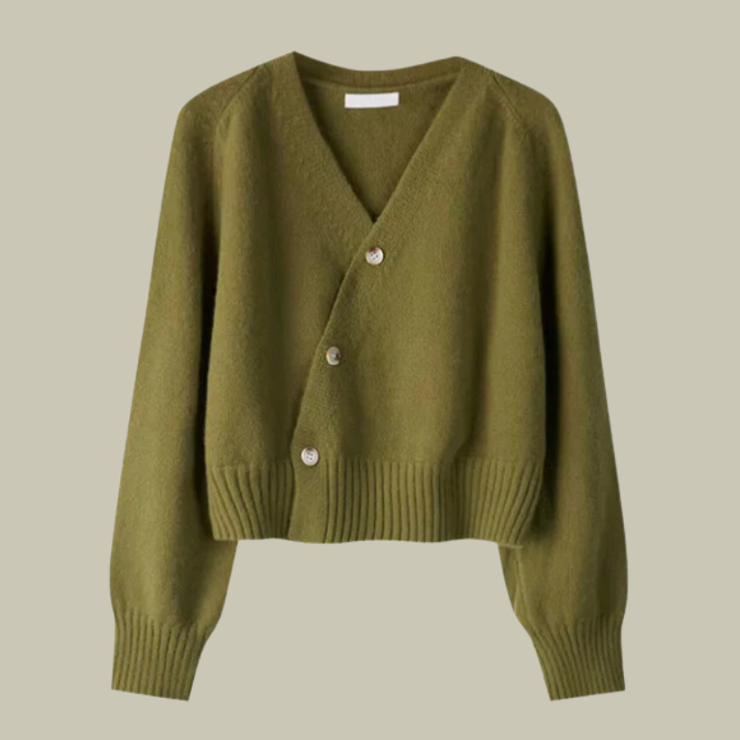 Women's Merino Wool Cardigan Soft V-Neck