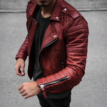 Men's Leather Jacket Classic Douglas Style
