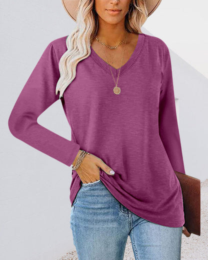 Women's shoes and accessories are not relevant, the title is also wrong, therefore 
Women's T-Shirt Long Sleeve V-Neck