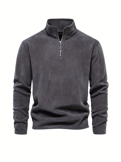 Cord Half-Zip Sweater Modern Style