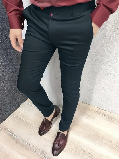 Men's Slim Fit Elegant Suit Trousers