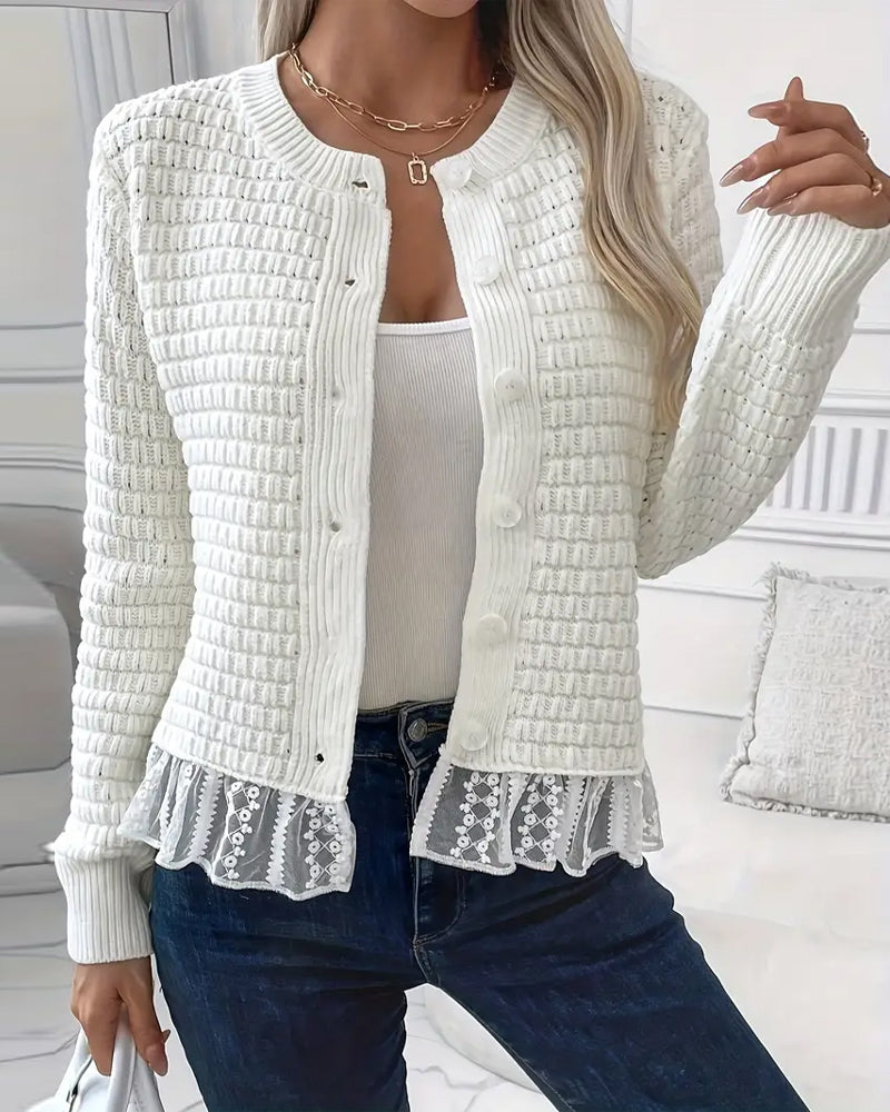 Soft women's sweatshirt with lace