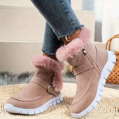Women's Winter Boots Buckle Zipper