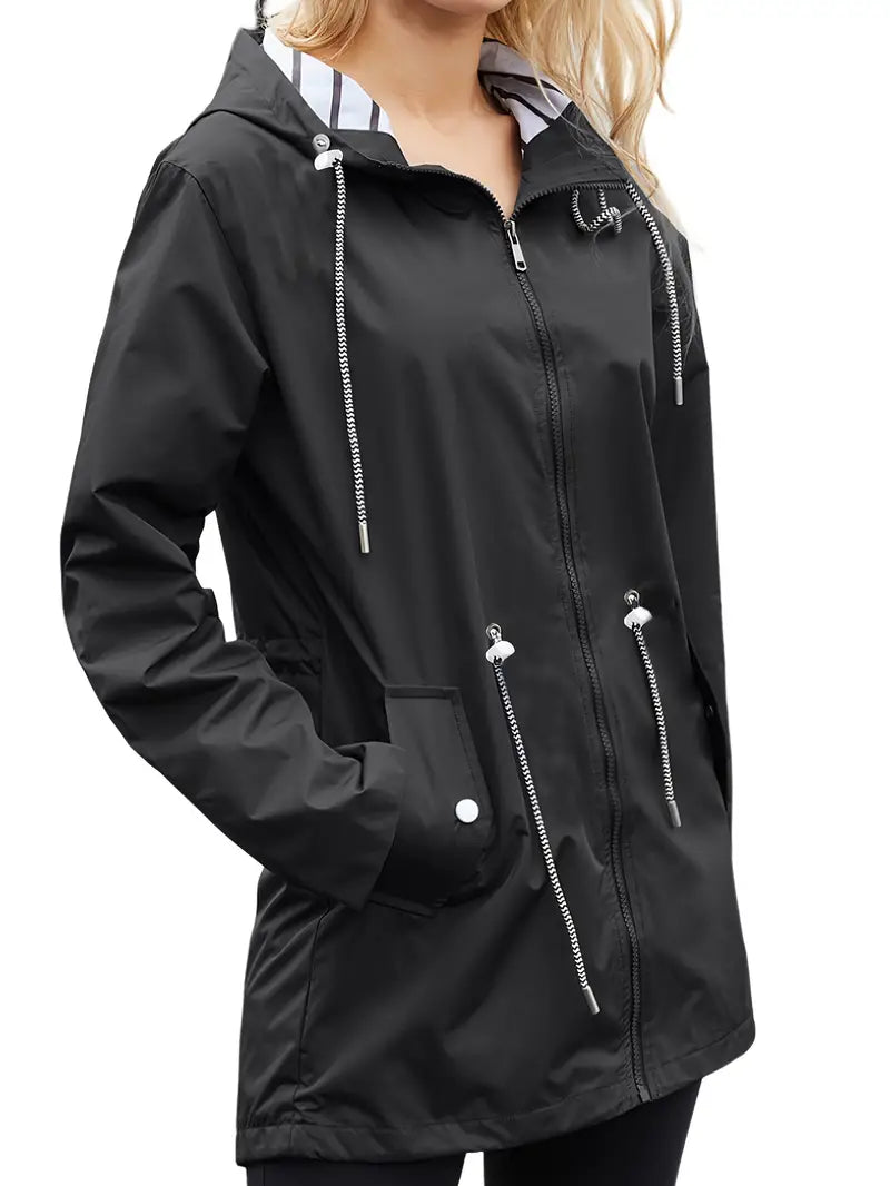 Warmes Herbstkleid | Wasserdichte Frauen-Hoodie Knie-Lang - IdealeKleiden