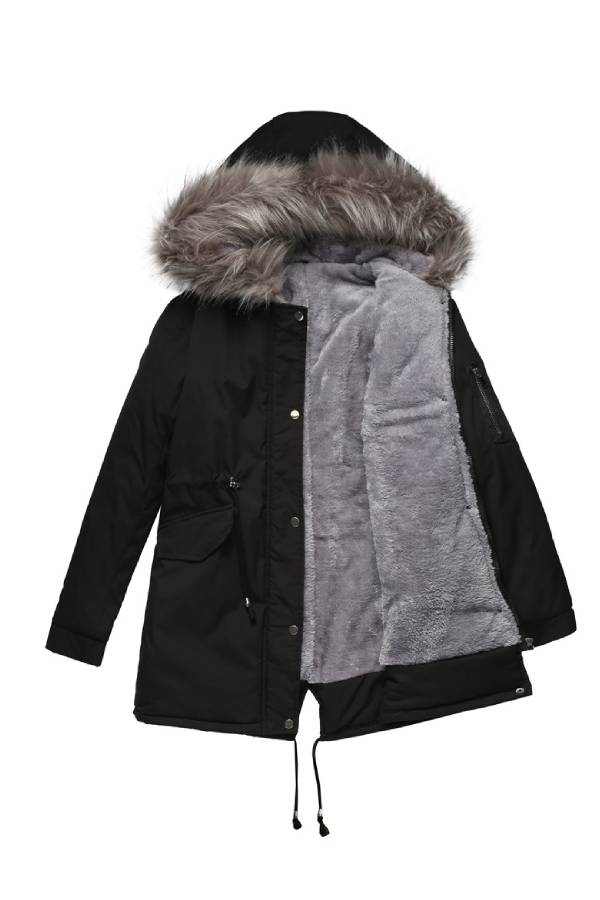 Women's Winter Coat Fleece Quilted Jacket Warm
