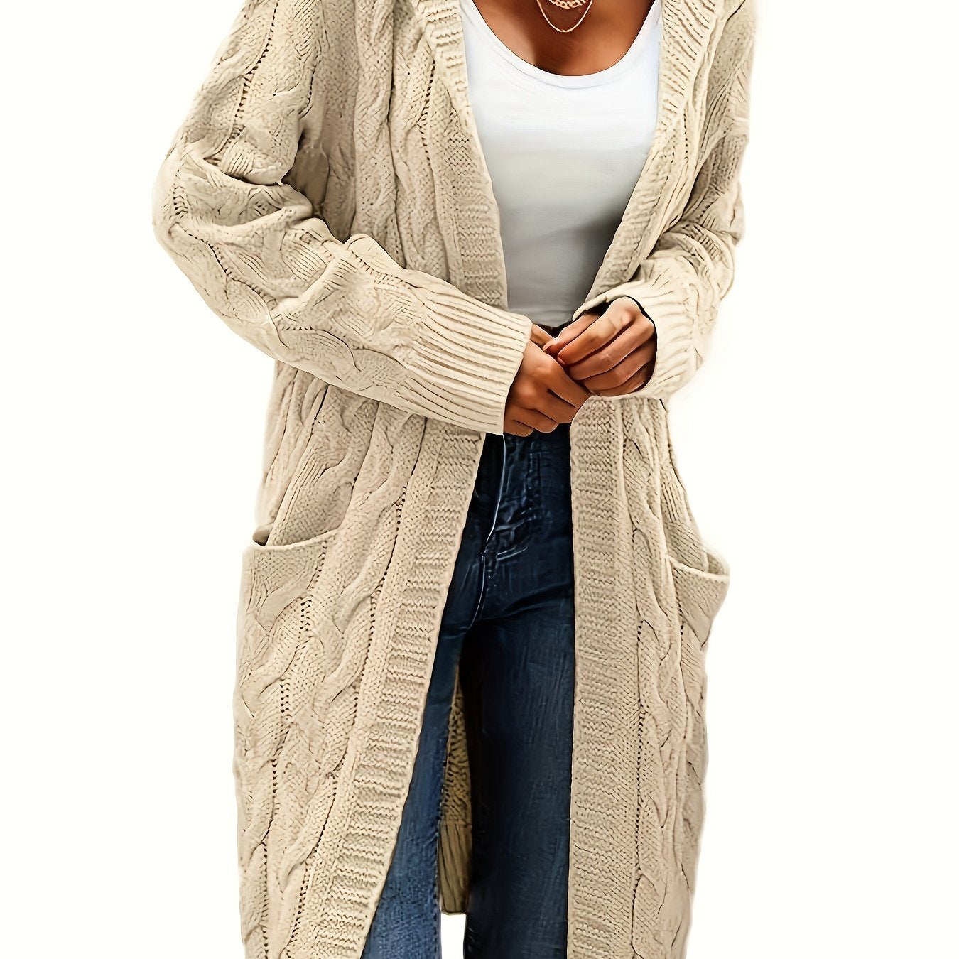 Women's Long Elegant Hooded Jacket