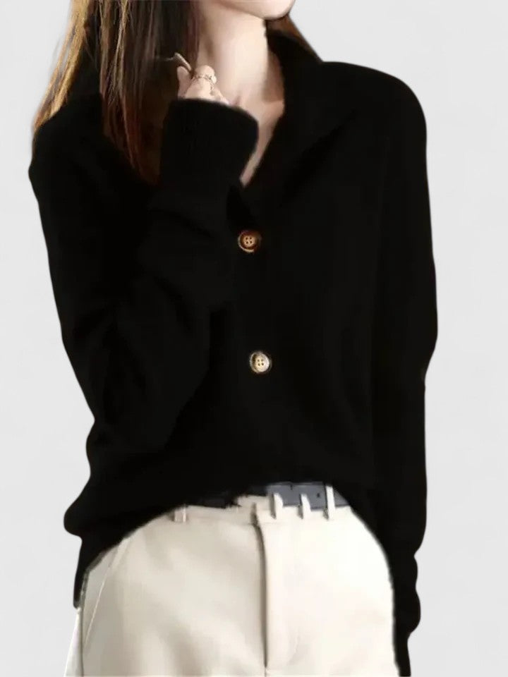 Women's Modern Button-Up Knit Cardigan