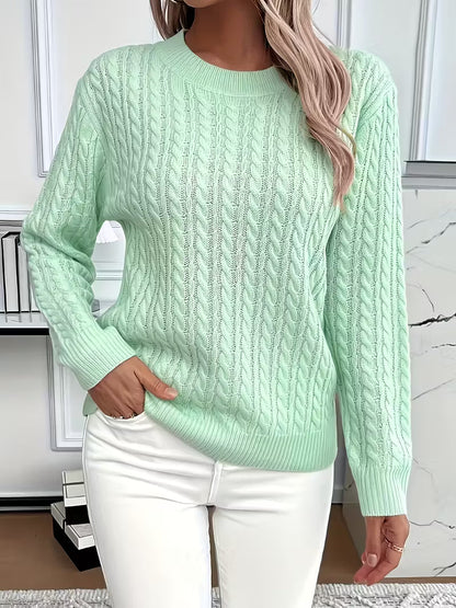 Women's Cable Knit Sweater Soft Warm