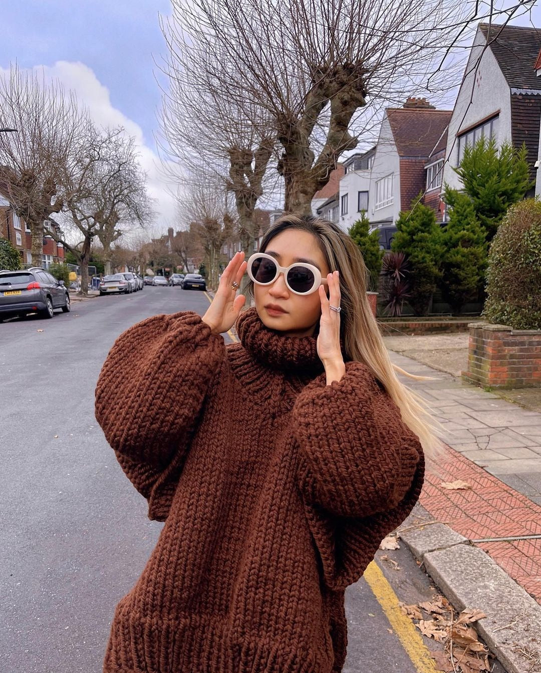 Loose-Knit Turtleneck Oversized Sweaters for Women