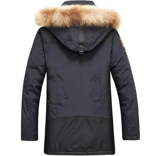 Herren Parka Winterjacke mit Pelz Kragen - IdealeKleiden