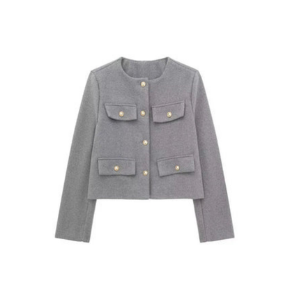 Elegant Women's Blazer Long-Sleeved Vintage Style