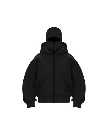 Hooded Jacket Warm Double Hood Zipper