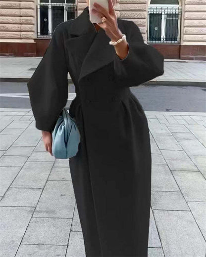 Vintage Wool Coat Retro Luxury Design