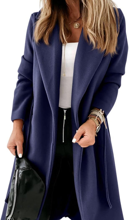 Women's Elegant Lapel Collar Open Coat