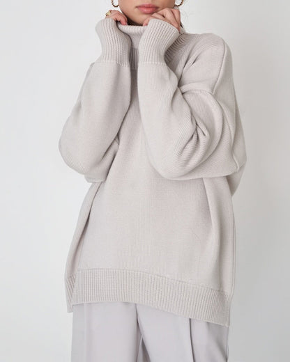Loose Women's Sweaters Cotton Elegant Design