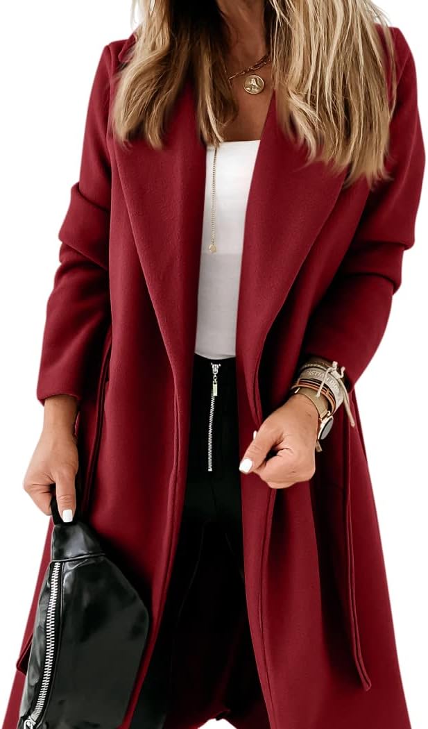 Women's Elegant Lapel Collar Open Coat