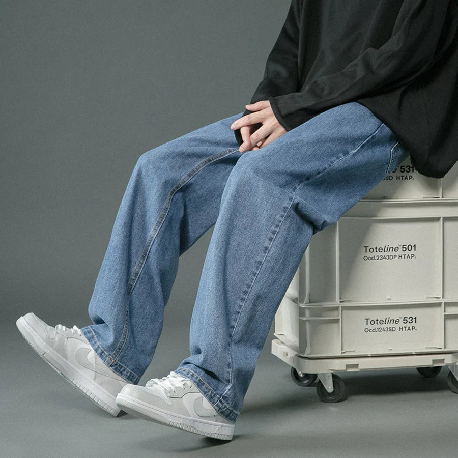 Retro Jeanshose Baggy Stil - IdealeKleiden